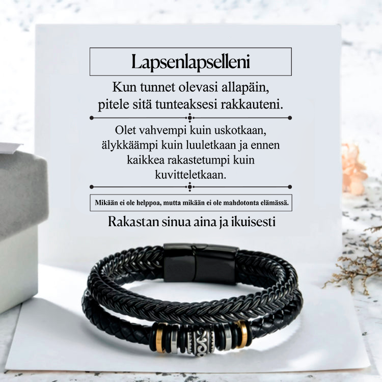 Lapsenlapselleni - Rakastan sinua aina ja ikuisesti rannekoru