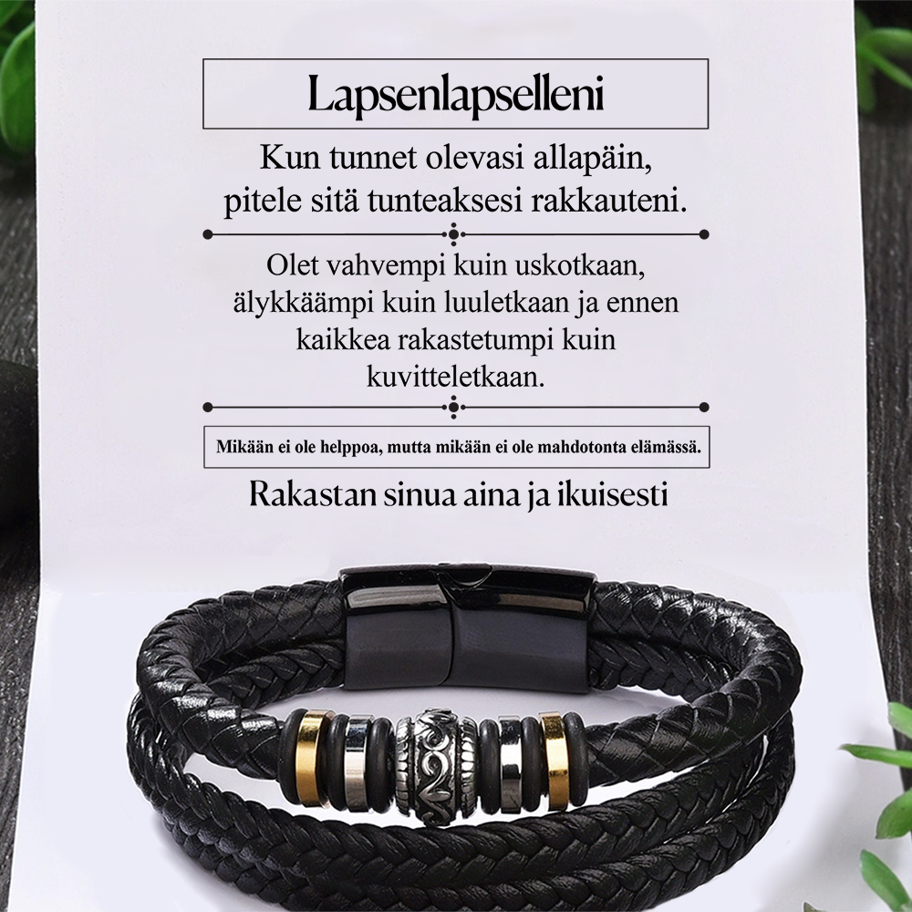 Lapsenlapselleni - Rakastan sinua aina ja ikuisesti rannekoru